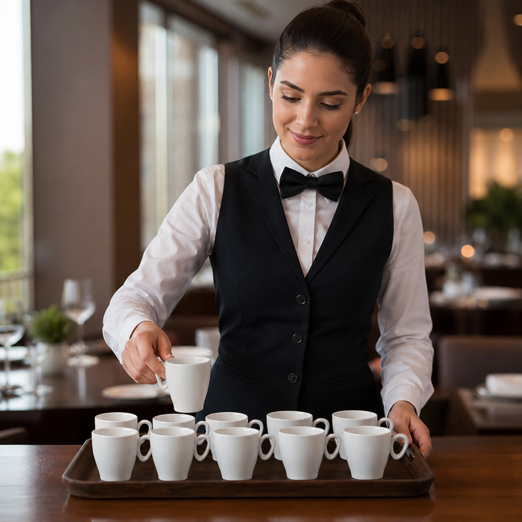 Alumina Mugs 85ml Vitrified Ceramic for Casual Dining (Pack of 12)