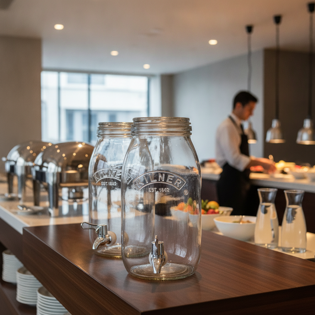 Sodalime Glass Drinks Dispenser 3L for Buffet & Bar Services