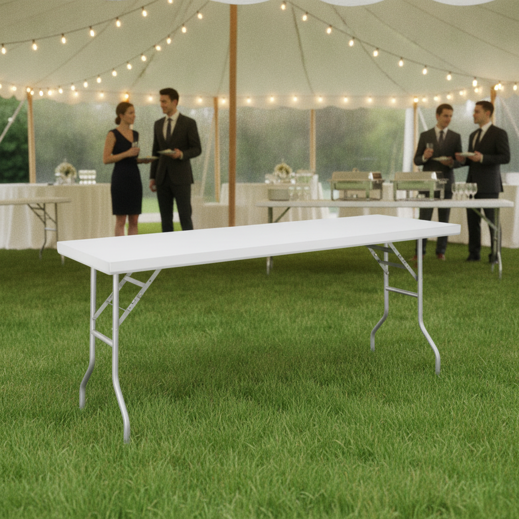 Stainless Steel Folding Work Table 1830x610mm for Outdoor Events