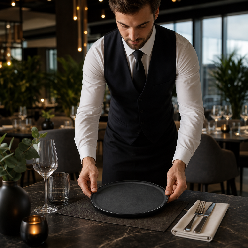 Plates 280mm Vitrified Stoneware for Unique Table Settings (Pack of 12)