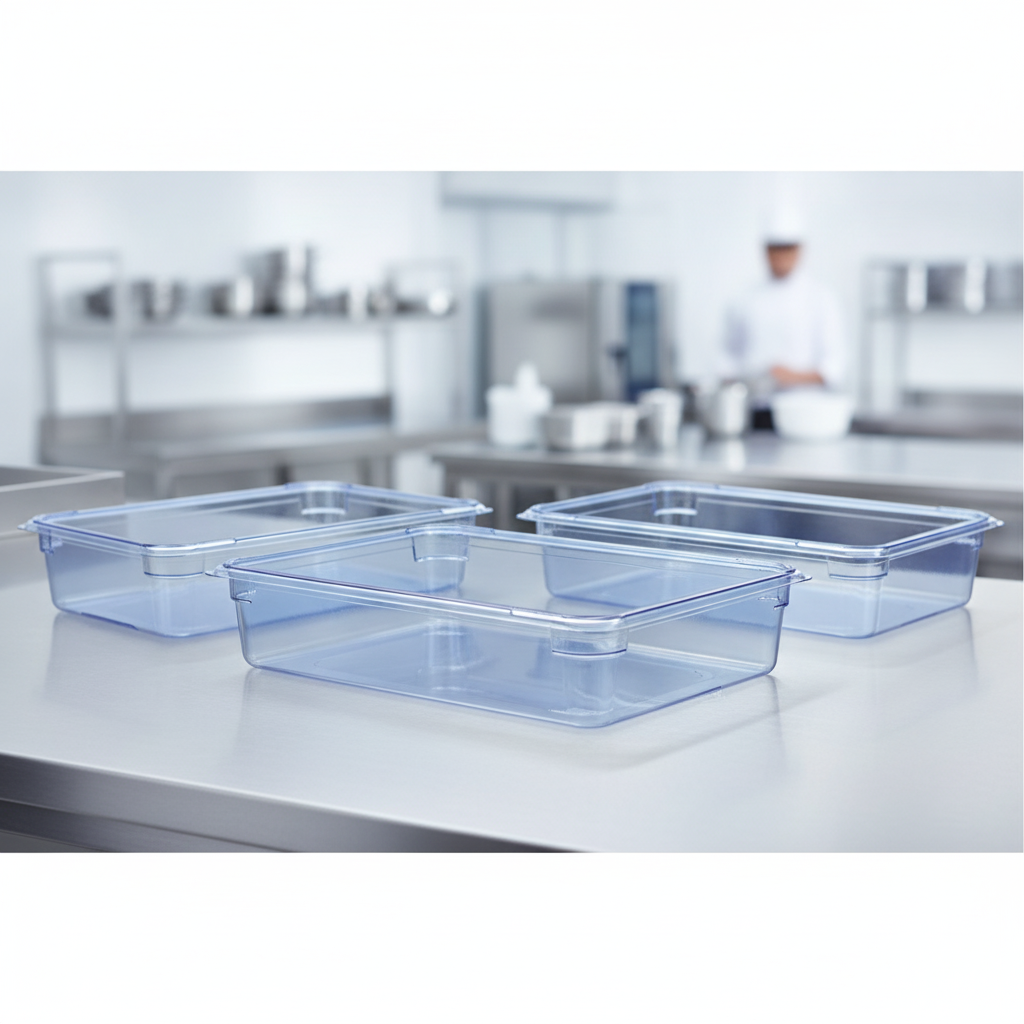 Plastic Food Storage Container GN 1/1 100mm for Commercial Kitchens
