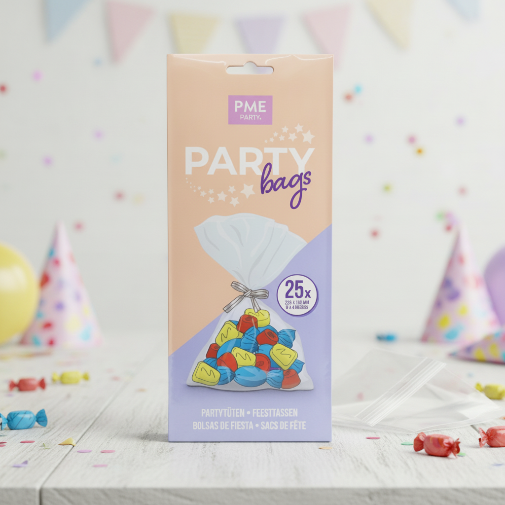 Clear Cast Polypropylene Party Bags 266mm for Celebrations (Pack of 25)