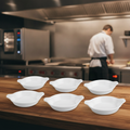 Porcelain Mini Round Eared Dishes 180ml for Catering (Pack of 6)