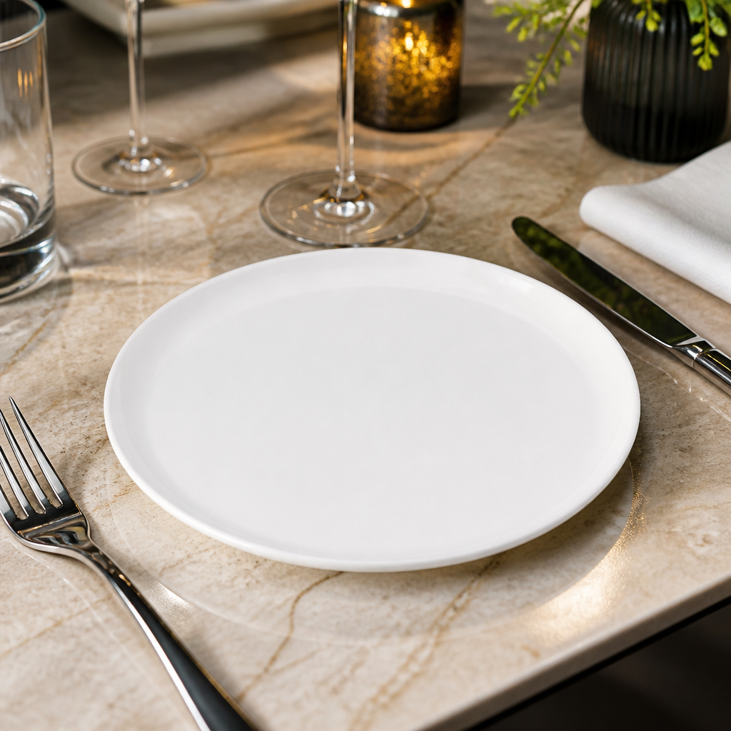 Album Trays 125mm White Fine China for Upscale Dining (Pack of 12)