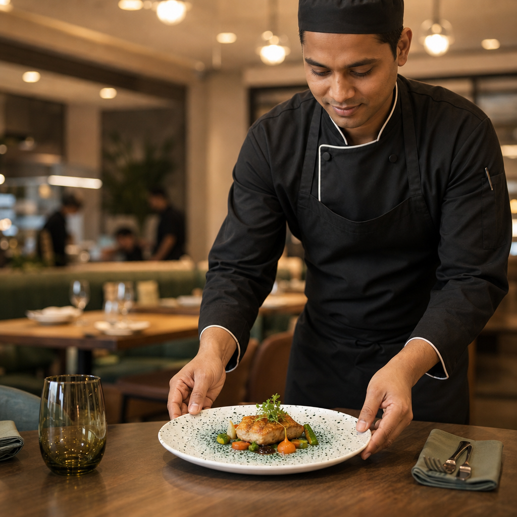 Round Plates 264mm Green Vitrified Ceramic for Dining (Pack of 12)