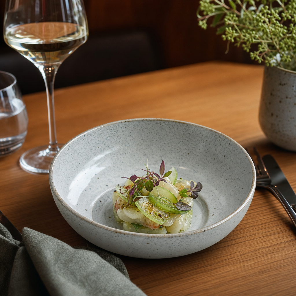 Wabi Sabi Rimmed Coupe Bowls 165mm for Elegant Table Service