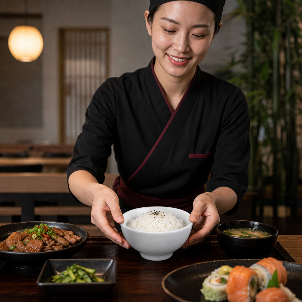 Oriental Rice Bowls 115mm Porcelain for Asian Cuisine (Pack of 24)