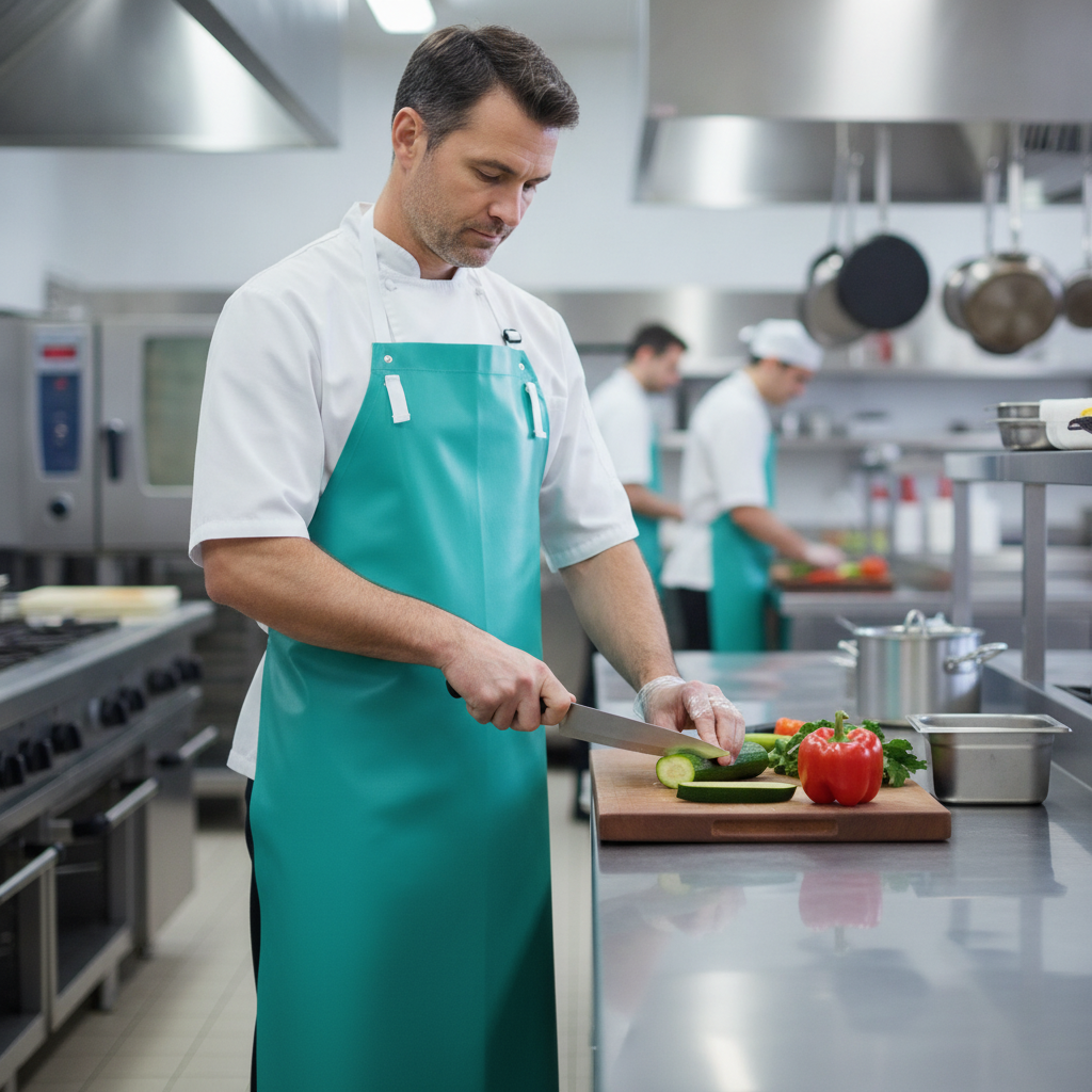 Heavy Duty Waterproof Bib Apron 910mm x 1060mm for Kitchen Use