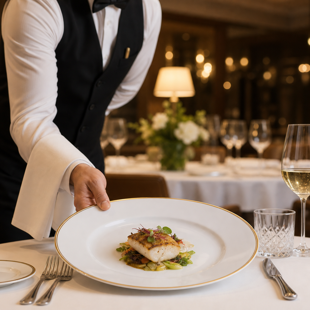 Plates 300mm Gold Bone China for Fine Dining (Pack of 12)