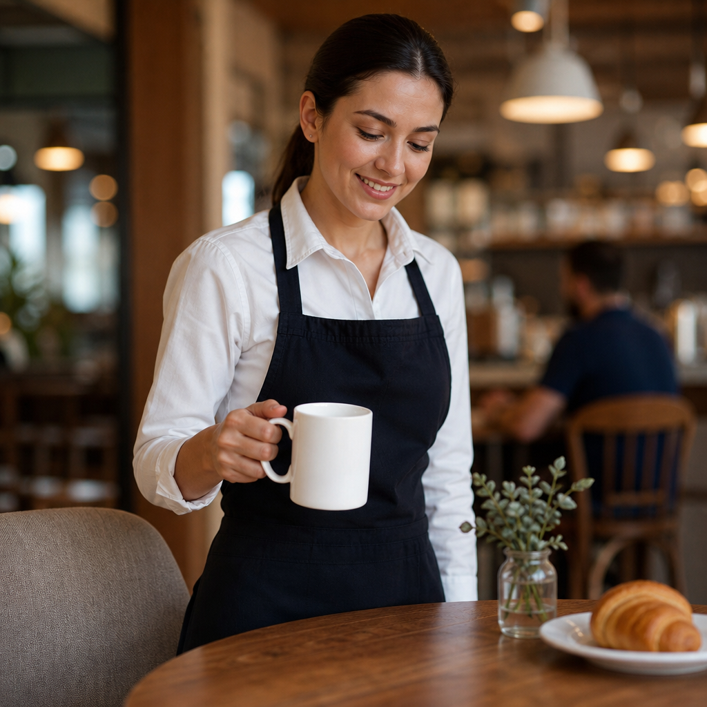 Straight Sided Mugs 340ml Porcelain for Cafés & Restaurants (Pack of 48)