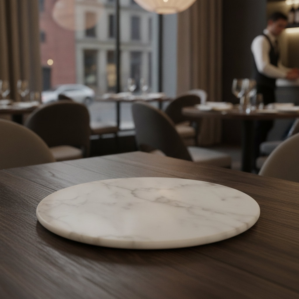 Marble Round Lid/Plate 160mm for Table Settings