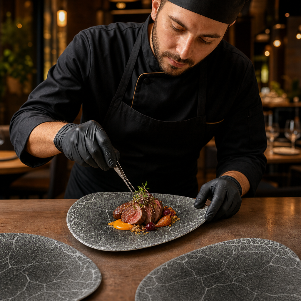 Triangle Plates 229mm Vitrified Ceramic for Food Presentation (Pack of 12)