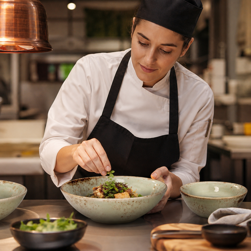Craft Green Freestyle Bowls 180mm for Casual Cafés & Restaurants - Pack of 12