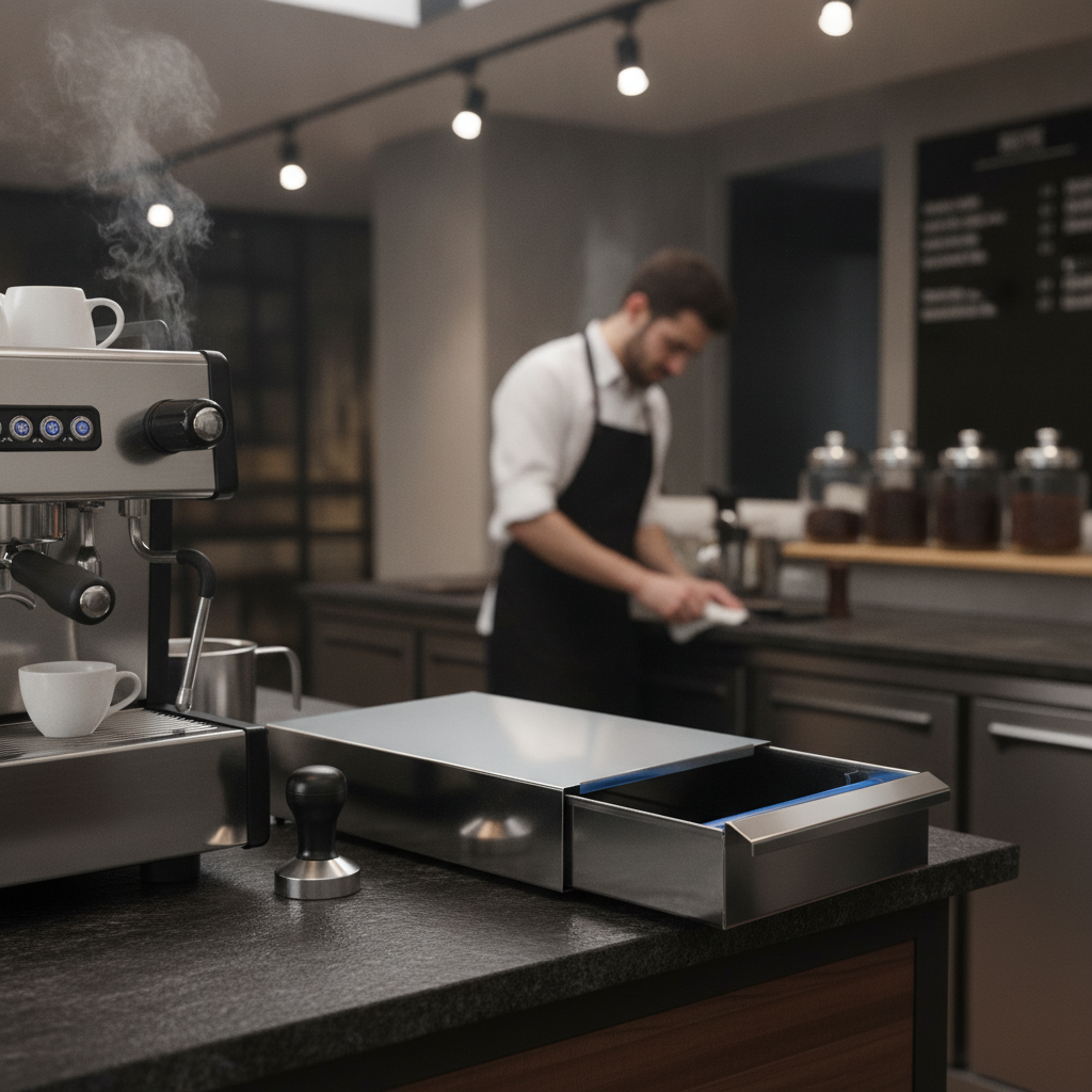 Stainless Steel Coffee Knock Box Drawer for Baristas