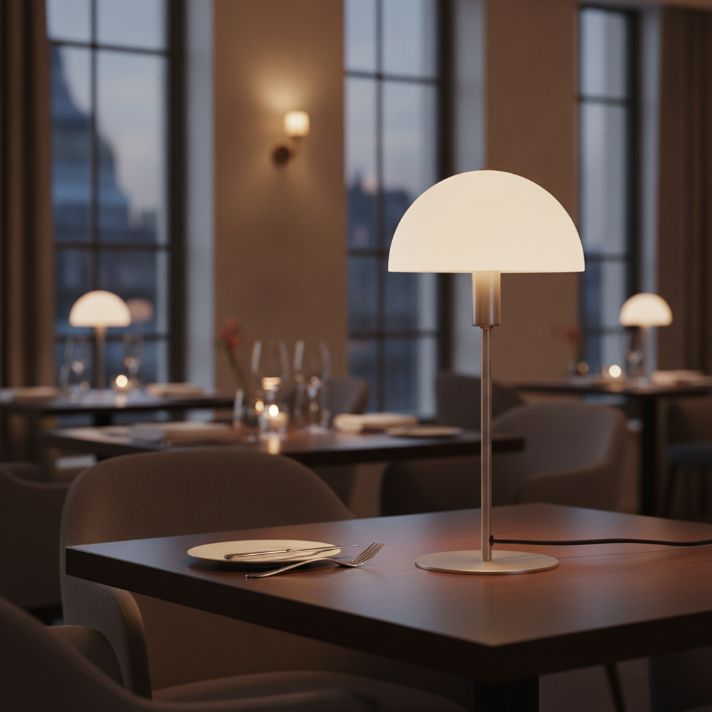 Metal and Glass Indoor Table Lamp 200mm for Home Decor