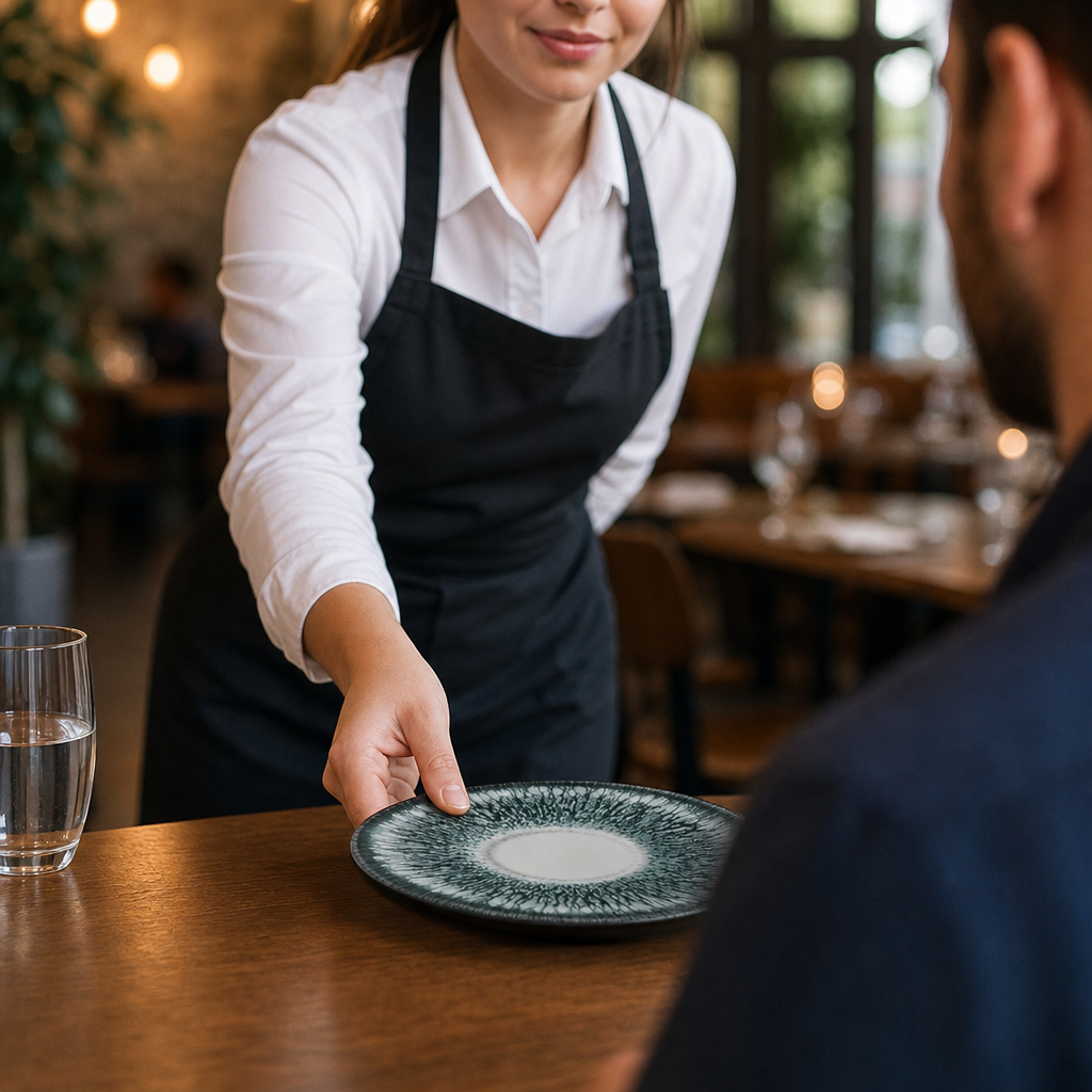 Saucers 156mm Black Vitrified Ceramic for Hospitality Use (Pack of 12)