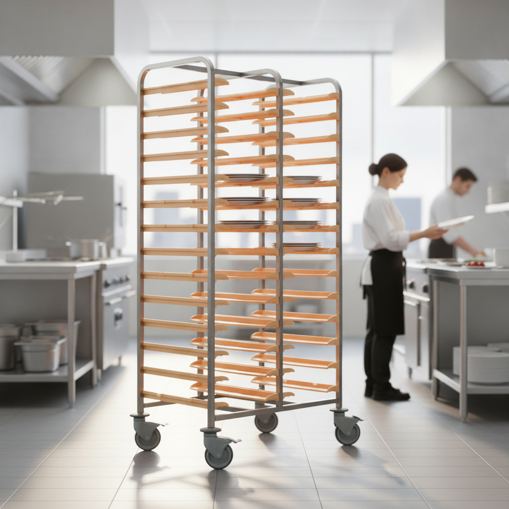 Stainless Steel Self Clearing Trolley for Efficient Service