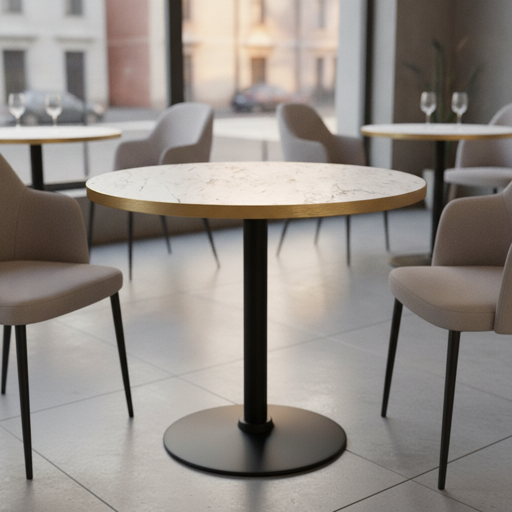 Laminate Round Table Top 600mm for Indoor Use