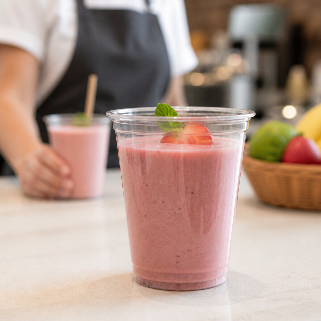 Clear rPET Smoothie Cups 340ml for Outdoor Events (Pack of 1000)