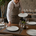 Organic Coupe Plates Vitrified 275mm Grey Ceramic for Dining Tables (Pack of 12)