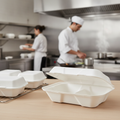 Fibre Clamshell Takeaway Boxes 9x6" for Busy Kitchens (Pack of 200)