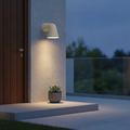 Aluminium Outdoor Wall Light in Beige for Entryways & Patios