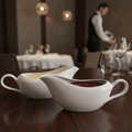 Super Vitrified Fine China Sauce Boats 95ml for Restaurants (Pack of 2)