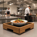 Reclaimed Teak Induction Unit Cover 370x420mm for Foodservice Presentation