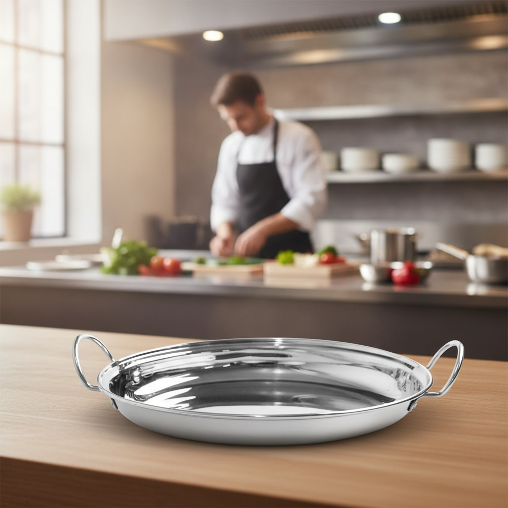 Stainless Steel Deep Oval Tray 260x190mm for Professional Use