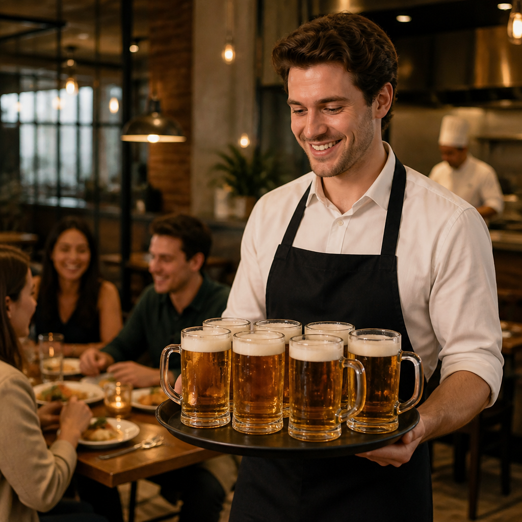 Glass Prost Beer Mugs 640ml for Serving Beverages (Pack of 6)
