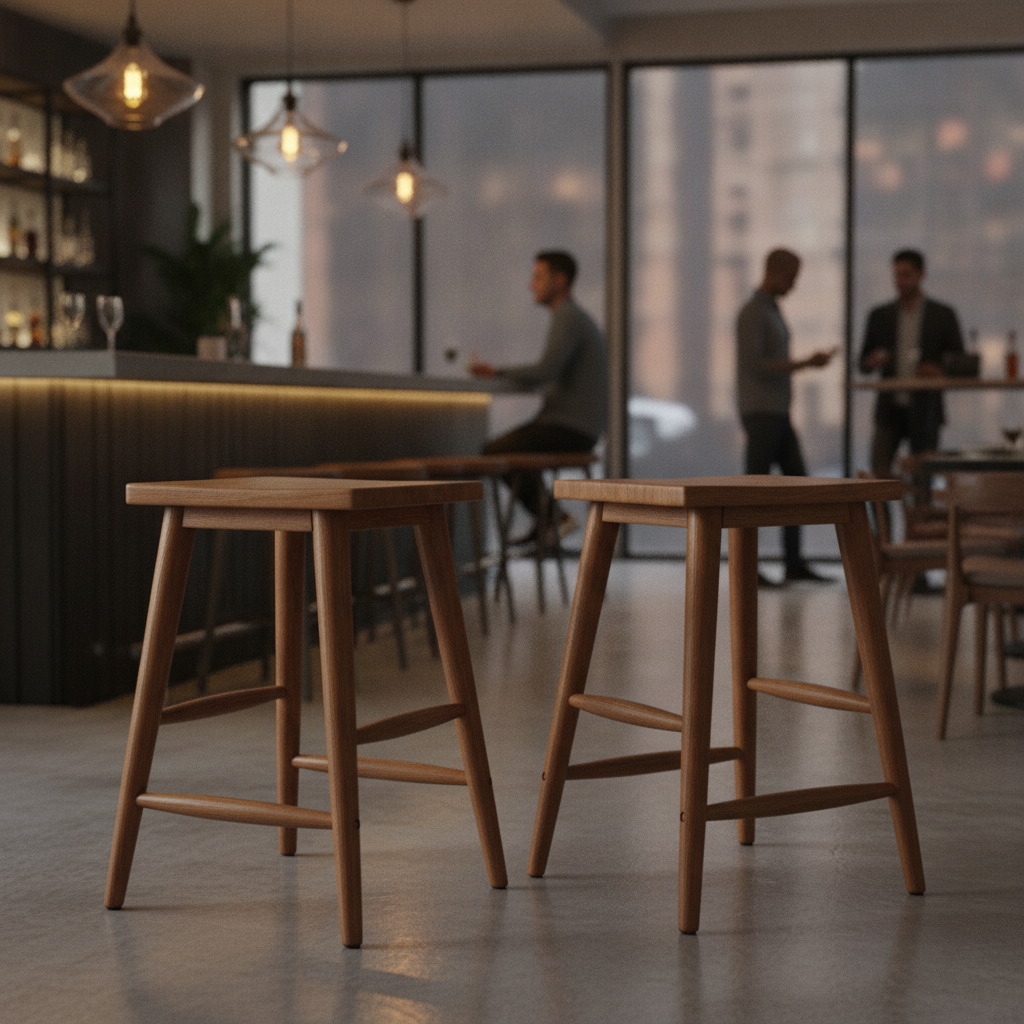 Mango Wood Stools 650mm for Bars & Dining Areas (Pack of 2)