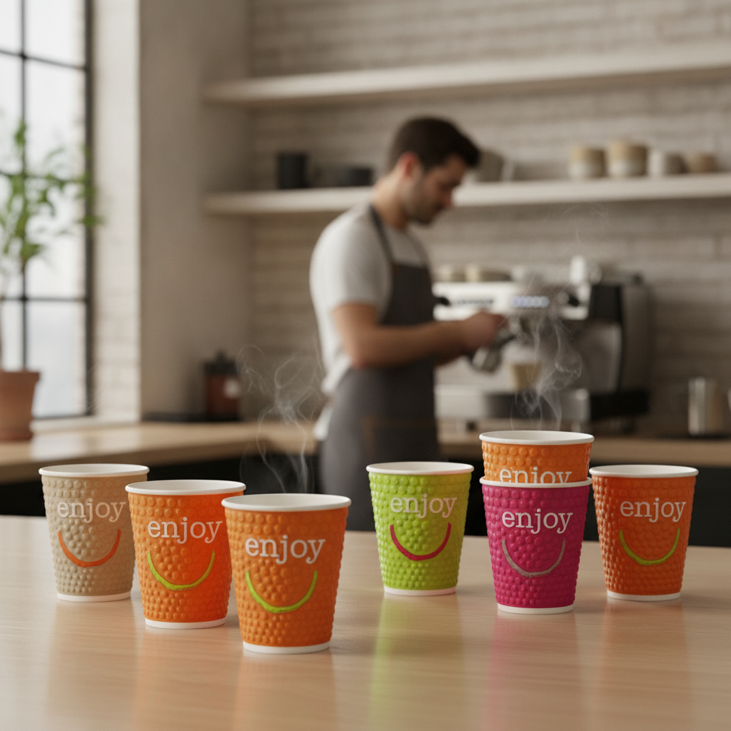 Paper Double Wall Hot Cups 340ml for Cafés & Takeaways (Pack of 680)