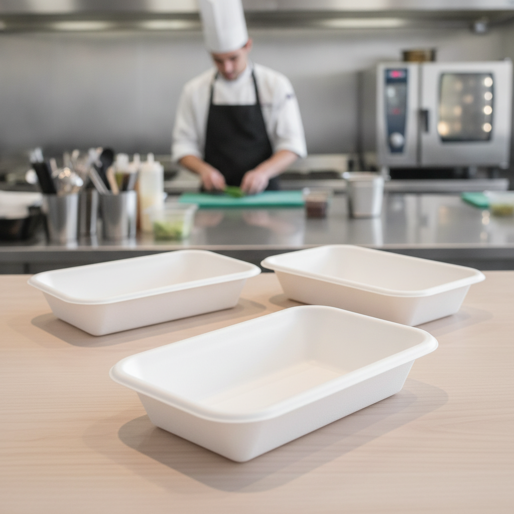 Bagasse Food Trays 340ml - 910ml for Festivals & Catering (Pack of 50)