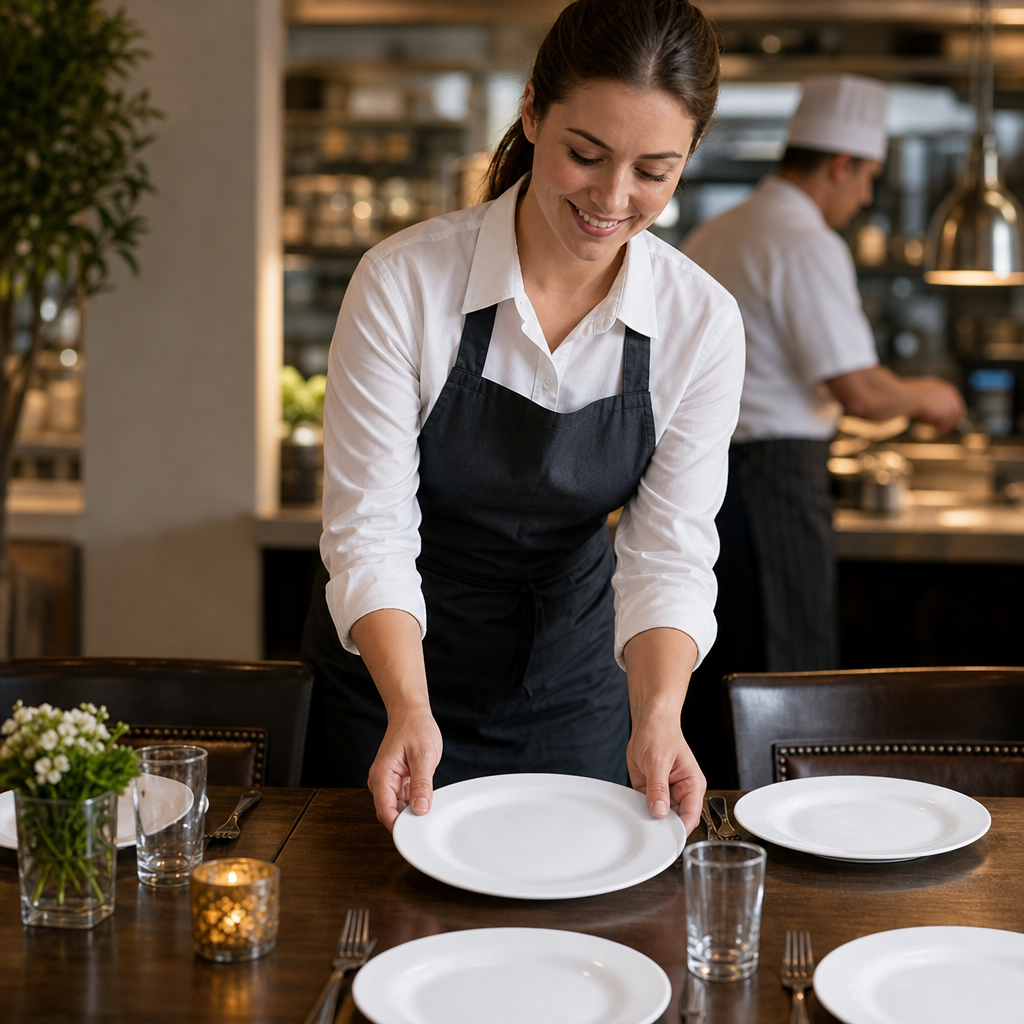 Plates 275mm White Glass for Restaurants & Catering (Pack of 12)