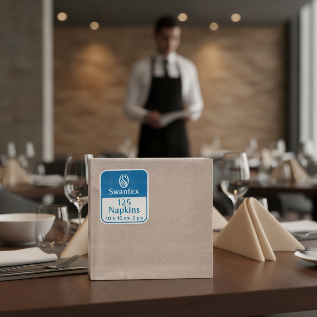 Recycled Paper Dinner Napkins 40x40cm for Food Service (Pack of 2000)