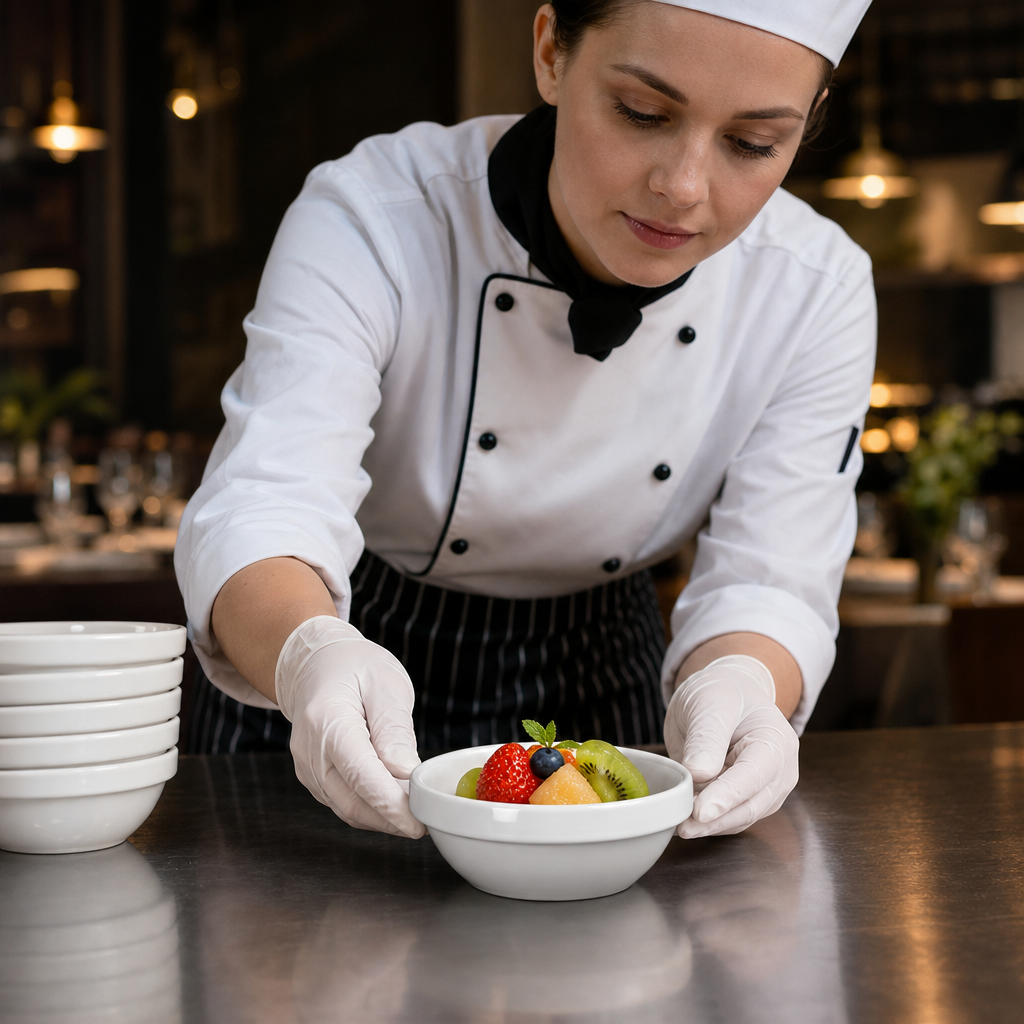 Fruit Bowls 110mm Porcelain for Catering Needs (Pack of 12)