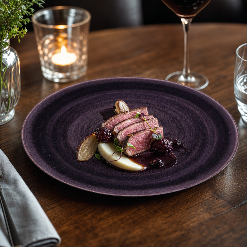 Deep Coupe Plates Purple Vitrified Ceramic for Hospitality Use (Pack of 12)