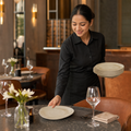 Plates 229mm Natural Vitrified Ceramic for Dining (Pack of 12)