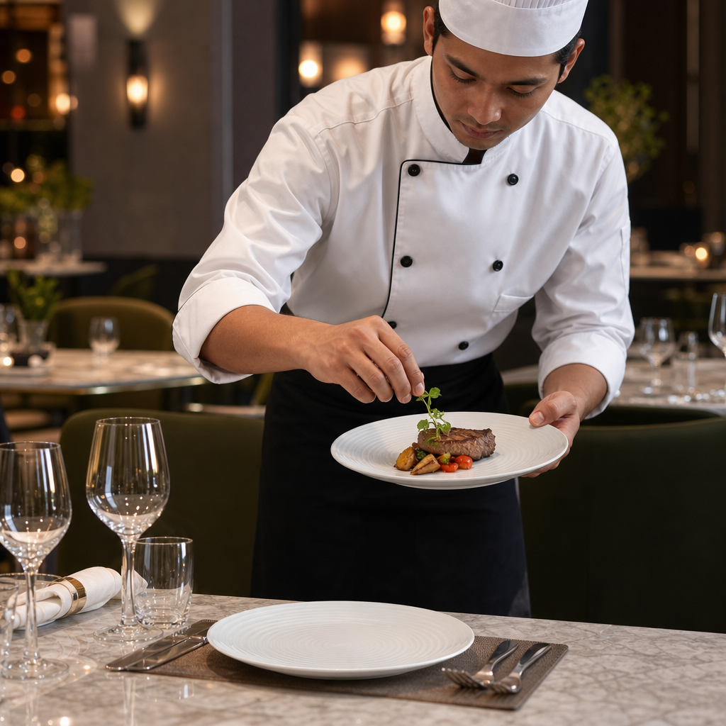 Coupe Plates 205mm Vitrified Stoneware for Elegant Dining (Pack of 6)