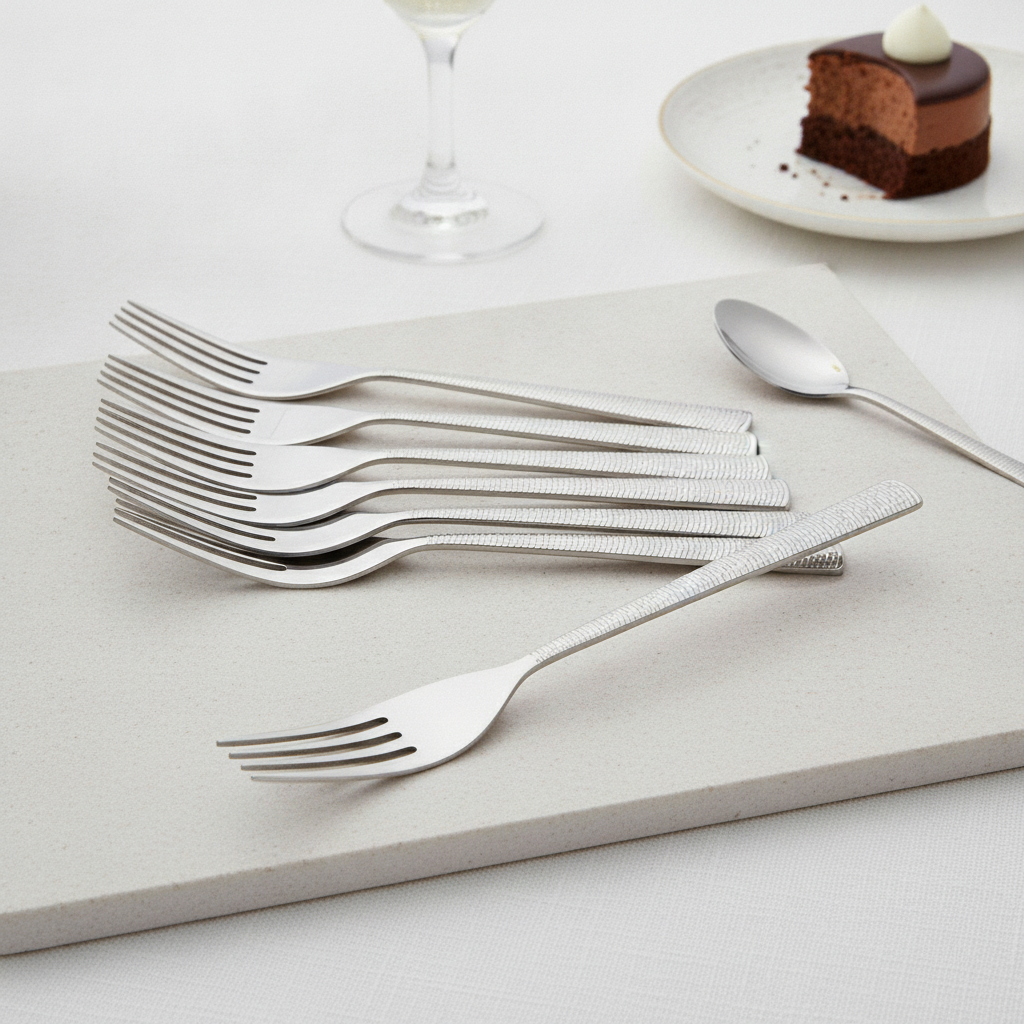 18/10 Stainless Steel Cake Forks for Premium Hospitality (Pack of 12)