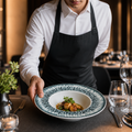 Inked Lumé Wide Rim Bowls Black 240mm for Elegant Dining