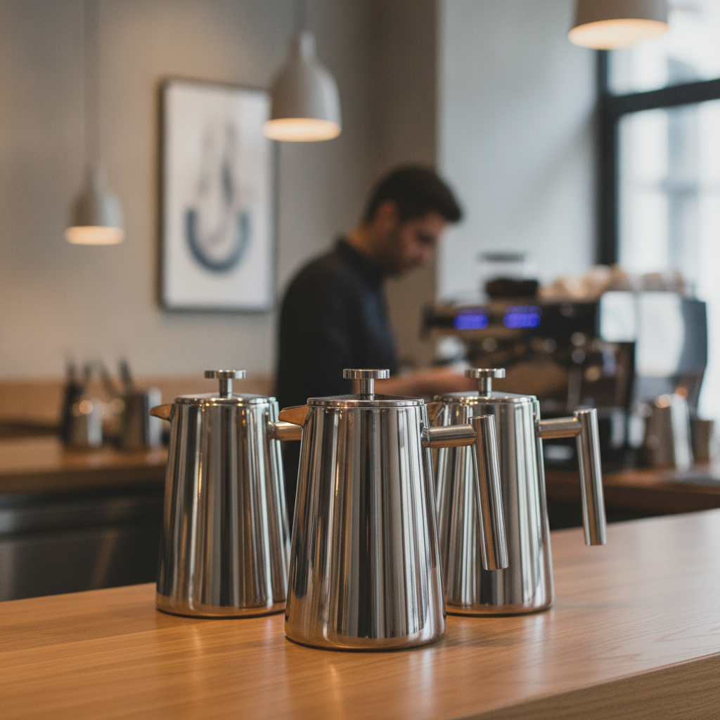 Stainless Steel Art Cafetiere 750ml for Contemporary Restaurants