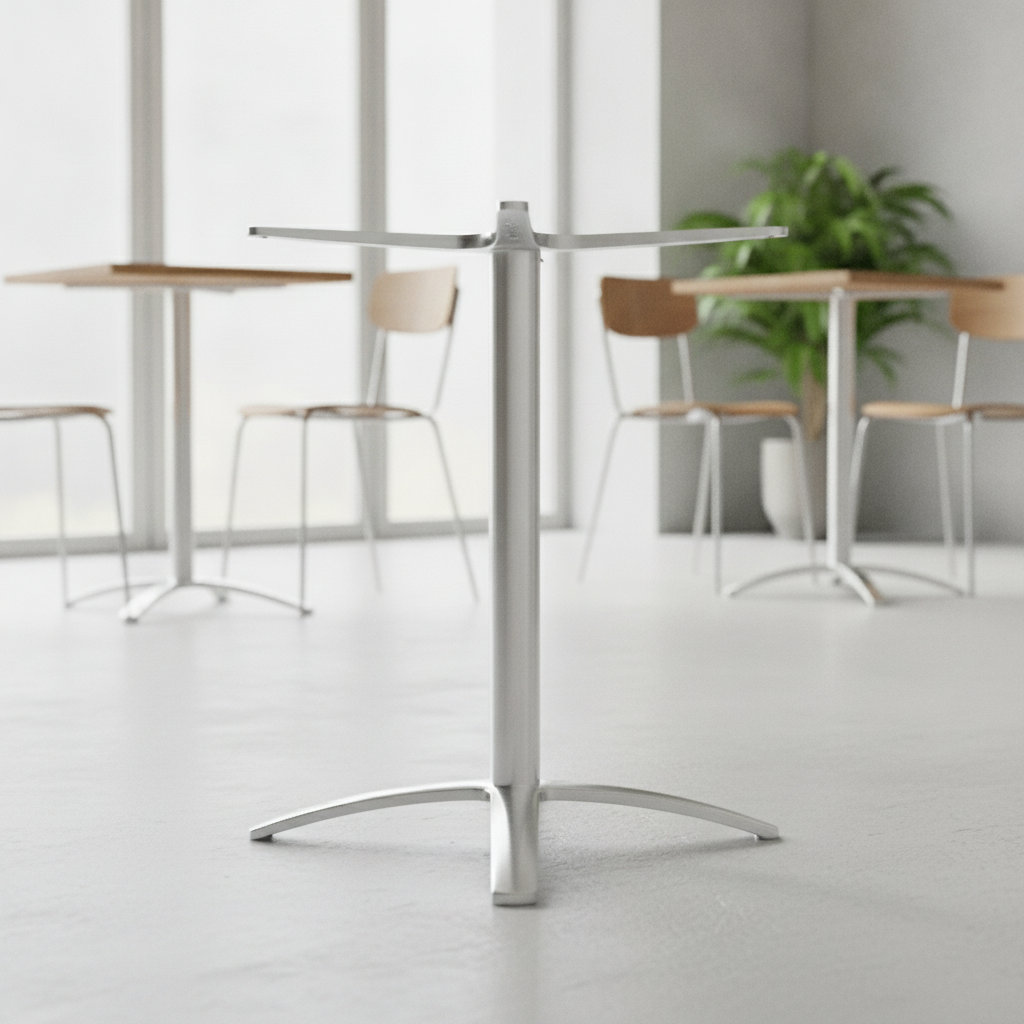 Aluminium Flip Top Table Base 618x618mm for Cafés and Restaurants