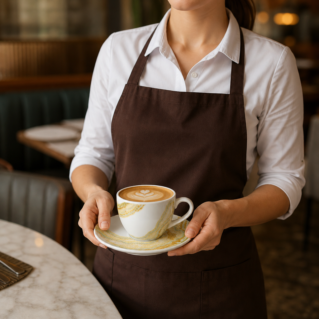 Cappuccino Saucers 158mm Vitrified Ceramic for Cafés (Pack of 12)