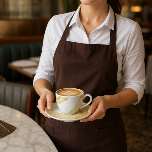 Cappuccino Saucers 158mm Vitrified Ceramic for Cafés (Pack of 12)