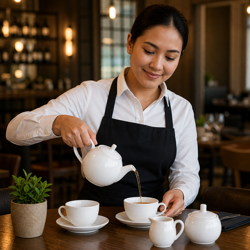 Ceramic Teapots 426ml for Cafés and Restaurants (Pack of 4)