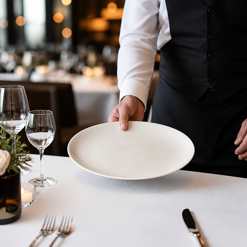 Coupe Oval Plate 330mm Bone China for Fine Dining (Pack of 6)