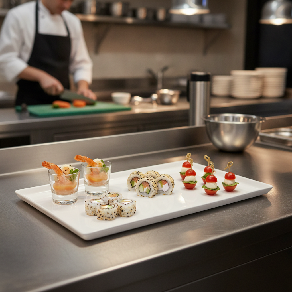 Melamine White GN 1/1 Tray for Buffets & Events