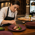 Coupe Plates 286mm Purple Stoneware for Dining (Pack of 12)
