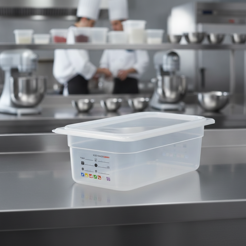 Polypropylene Food Storage Container 1/3 GN 100mm for Professional Kitchens